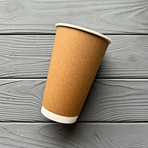 Стакан двошаровий Крафт 450мл 90мм (20шт/уп|24уп/ящ) UMDK450
