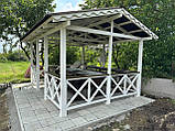 Дерев'яна альтанка 4 на 3 м, розбірна (на 14-16 осіб), фото 3