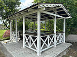 Дерев'яна альтанка 4 на 3 м, розбірна (на 14-16 осіб), фото 2