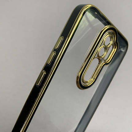 Чохол для Xiaomi Redmi Note 8 Pro прозорий чохол з окантовкою на телефон сяомі редмі нот 8 про чорний l9j, фото 3