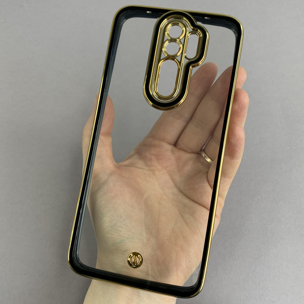 Чохол для Xiaomi Redmi Note 8 Pro прозорий чохол з окантовкою на телефон сяомі редмі нот 8 про чорний l9j
