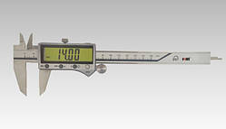 Штангенциркуль цифровий KM-DSKA-150 з бігунком, 0-150/0,01 мм; ±0.02 мм, IP67, металевий корпус