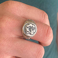 Серебряное мужское кольцо Орел 15059