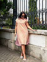 Стильная женская рубашка-туника, ткань "Котон" 50, 52, 54, 56, 58, 60, 62 размер 50
