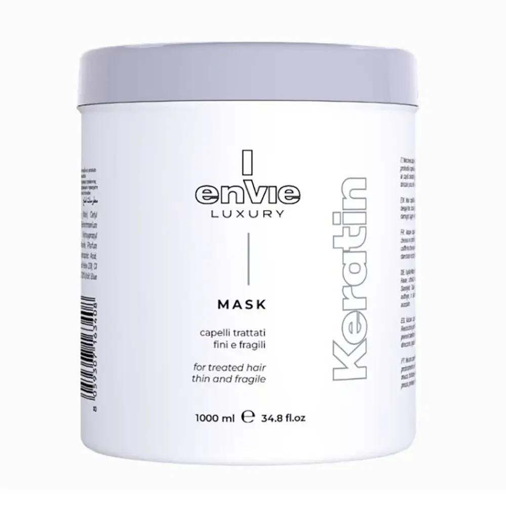 Капілярна маска для пошкодженого волосся Envie Luxury Mask Keratin 1000 мл, фото 1