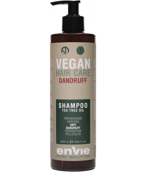 Шампунь лікувальний проти лупи Envie Vegan Dandruff Shampoo Tea Tree Oil 500 мл, фото 1