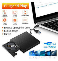 Зовнішній USB 3.0 DVD RW CD Тонкий оптичний привід Записуючий плеєр Пристрій для запису Зчитувач Програвач