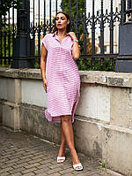 Стильна жіноча сорочка-туніка, тканина "Котон" 50, 52, 54, 56, 58, 60, 62 розмір 50