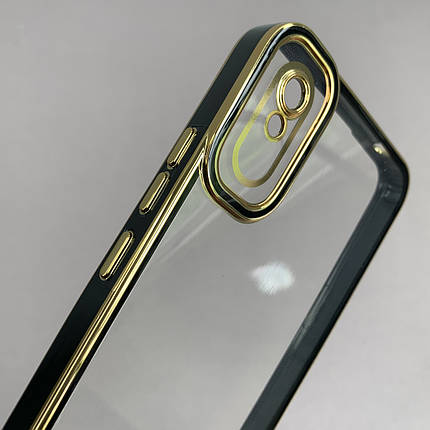 Чохол для Xiaomi Redmi 9A прозорий чохол з окантовкою на телефон сяомі редмі 9а чорний l9j, фото 3