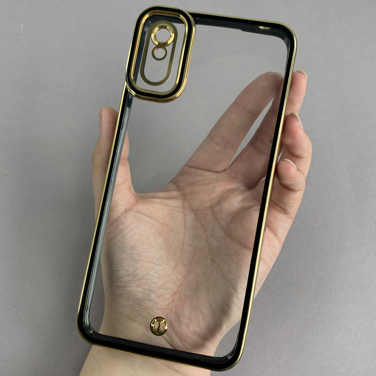 Чохол для Xiaomi Redmi 9A прозорий чохол з окантовкою на телефон сяомі редмі 9а чорний l9j