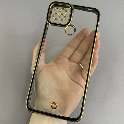Чохол для Xiaomi Redmi 9C прозорий чохол з окантовкою на телефон сяомі редмі 9с чорний l9j, фото 1