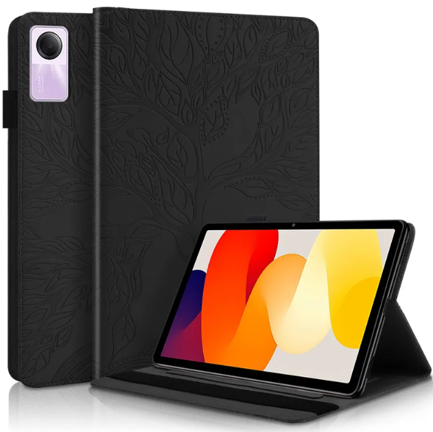 Чохол-книжка Wood book на планшет Xiaomi Redmi Pad SE (11") / чорний
