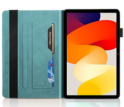 Чохол книжка Wood book на планшет Xiaomi Redmi Pad SE (11") / блакитний, фото 5