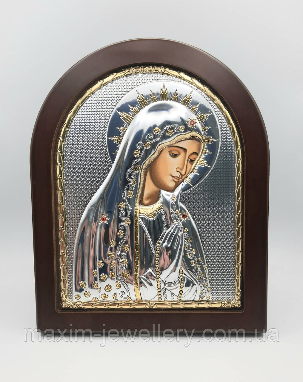 Срібна ікона "Молитва Марії", фото 1