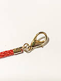 ЧЕРВОНА НИТКА з золотой черепашкою інкрустованою стразами – АМУЛЕТ ЗАХИСТУ ТА ПОЗИТИВНОЇ ЕНЕРГІЇ. З ОКОМ в золотому кольрі, фото 4