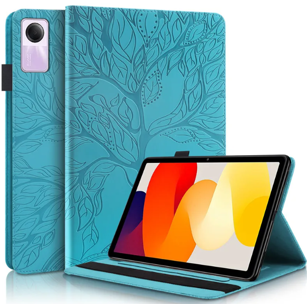 Чохол книжка Wood book на планшет Xiaomi Redmi Pad SE (11") / блакитний