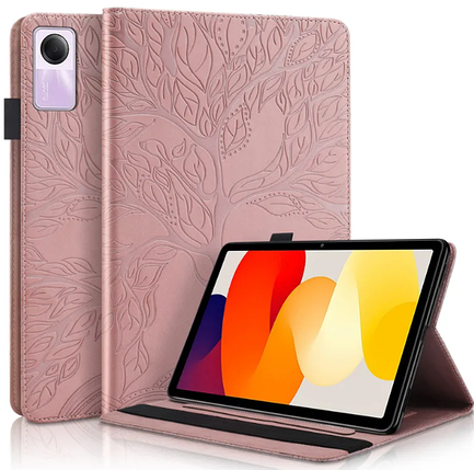 Чохол-книга Wood book на планшет Xiaomi Redmi Pad SE (11") / рожевий, фото 1