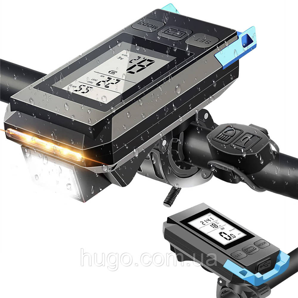 Велофара з комп'ютером та сигналом MT-088-T6 від USB / Водонепроникна велосипедна фара / Велосипедний ліхтар