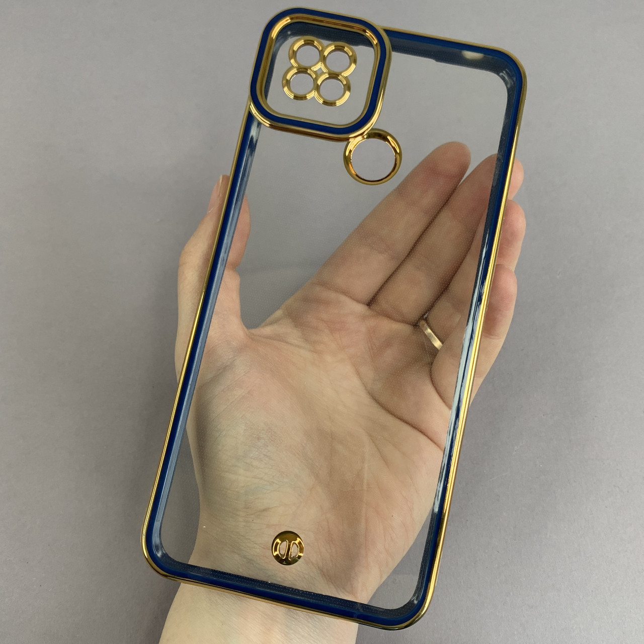 Чохол для Xiaomi Redmi 9C прозорий чохол з окантовкою на телефон сяомі редмі 9с синій l9j