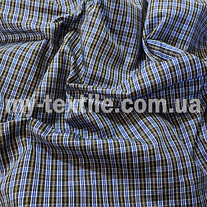 Підкладка коттон принт клітина Синій з білим