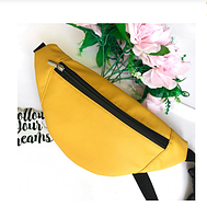 Поясна сумка жовта, сумка для дівчат, зручна сумка через плече, бананка COSMI