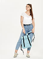 Рюкзак женский Ролл голубой, стильный рюкзак для девушек, рюкзак для работы и прогулок DAYZ