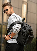 Рюкзак чоловічий чорний Зард Wellberry, стильний рюкзак для чоловіків, рюкзак міський зручний DAYZ