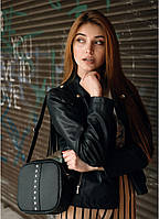 Жіноча сумка Кросбоді Bale чорна, сумка для дівчат, стильна сумка COSMI