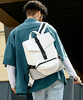 Мужской рюкзак ReneDouble белый, Городской рюкзак с отделением для ноутбука COSMI