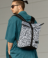Мужской рюкзак ролл KZN граффити, Городской рюкзак с отделением для ноутбука COSMI