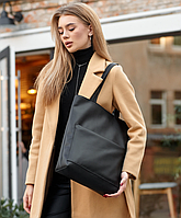 Жіноча сумка-шопер Чорний, містка сумка для покупок, сумка для дівчат COSMI