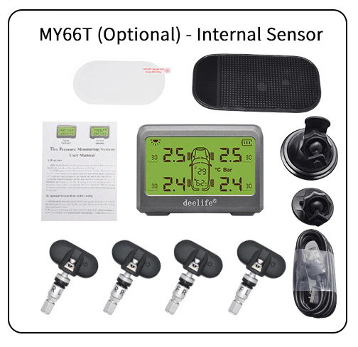 Deelife TPMS MY66T система контролю тиску в шинах з внутрішніми датчиками температури вологи