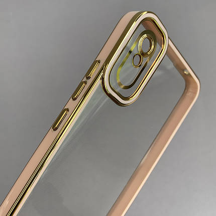 Чохол для Xiaomi Redmi 9A прозорий чохол з окантовкою на телефон сяомі редмі 9а пудровий l9j, фото 3