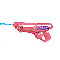 Водяной пистолет длиной 34,5 см для детей на открытом воздухе 2341 Пластиковый пистолет с USB зарядкой Розовый