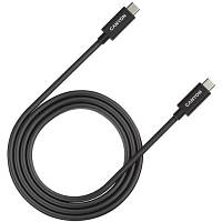 Дата кабель USB-C to USB-C 1.0m UC-44 5A 240W(ERP) E-MARK, black Canyon (CNS-USBC44B)