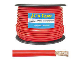 Кабель мікрофонний Lexton 2-жильний 6.0мм Сu червоний LX8004R