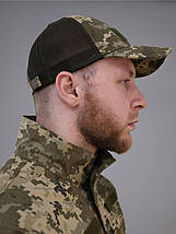 Бейсболка піксель у сітку,Чоловіча армійська камуфляжна тактична кепка піксель XL, фото 3