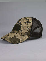 Бейсболка піксель у сітку,Чоловіча армійська камуфляжна тактична кепка піксель XL, фото 2