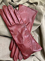Перчатки женские без подкладки. Цвет winter red