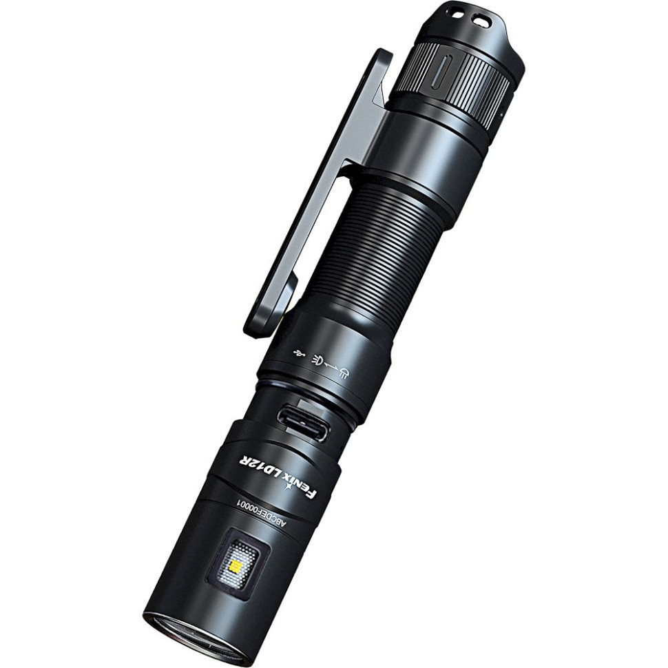Портативний ручний ліхтарик Fenix LD12R 600лм Type-C (Чорний)