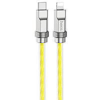 Дата кабель Hoco U113 Solid 20W Type-C to Lightning (1m) Gold