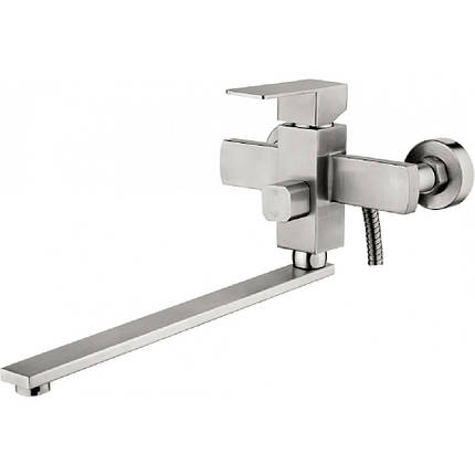 Змішувач для ванни Dante LM72233 з довгим виливом з нержавіючої сталі, хром, фото 1