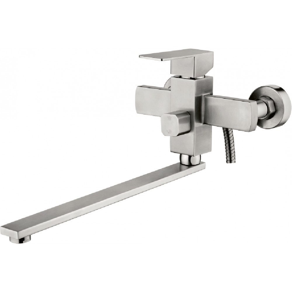 Змішувач для ванни Dante LM72233 з довгим виливом з нержавіючої сталі, хром