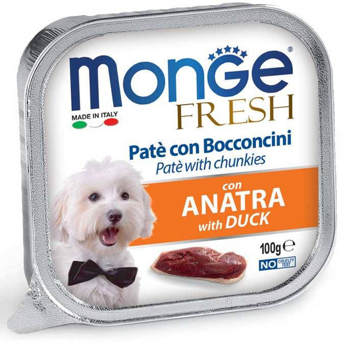

Консервы для собак 100 гр MONGE DOG FRESH c уткой