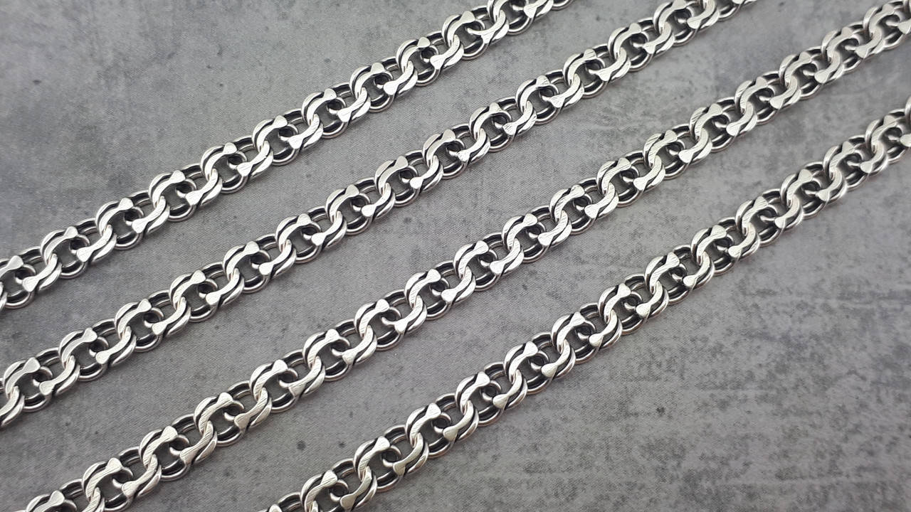 

Серебряная цепочка Бисмарк (13 грамм. звено 4,5 мм)