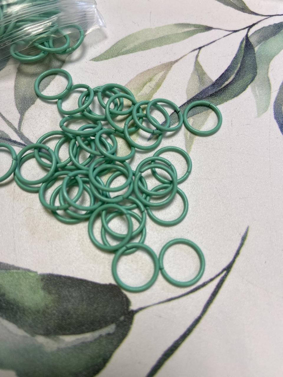 

Цветные колечки для волос 10мм мятный