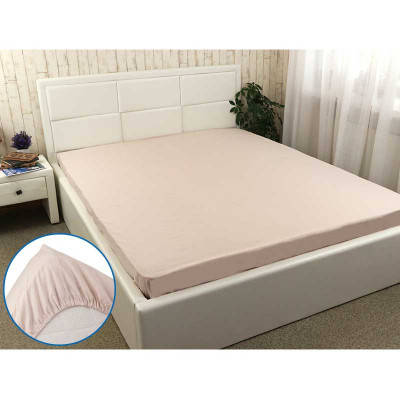 

Простынь Руно безь на резинке Beige 160х200 см (500.114У_Beige), Бежевый
