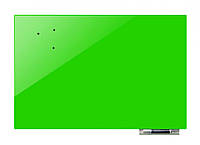 Доска магнитно-маркерная стеклянная GL5075, 50x75 Зеленый , Lala.in.ua