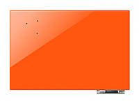 Доска магнитно-маркерная стеклянная GL5075, 50x75 Морковный ,