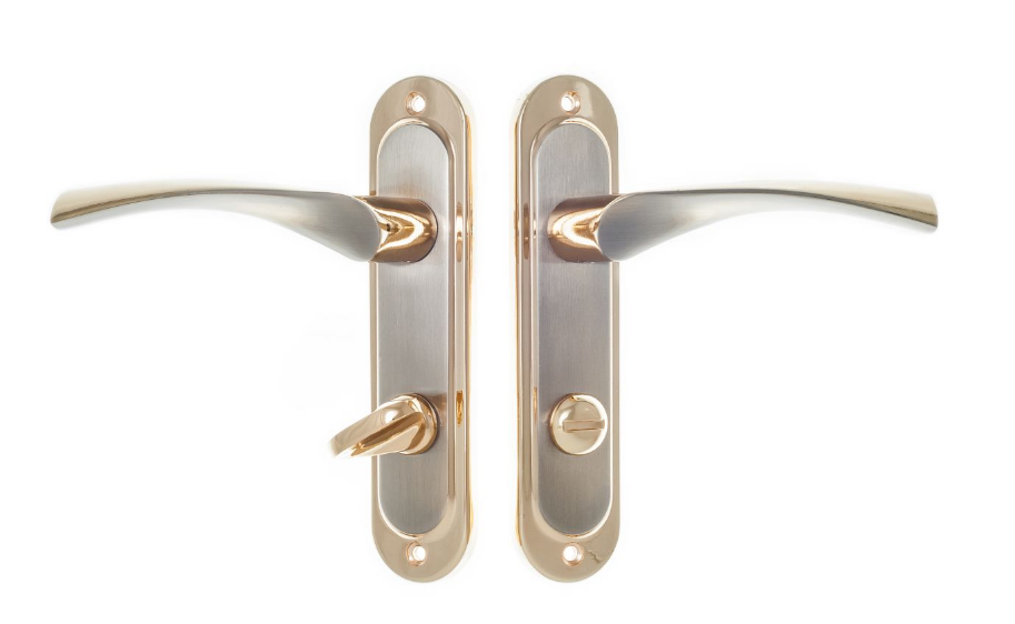 Ручки дверні  Imperial BRAVO STL 62мм WC SN/GP сатен-золото